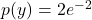 p(y)=2e^{-2}